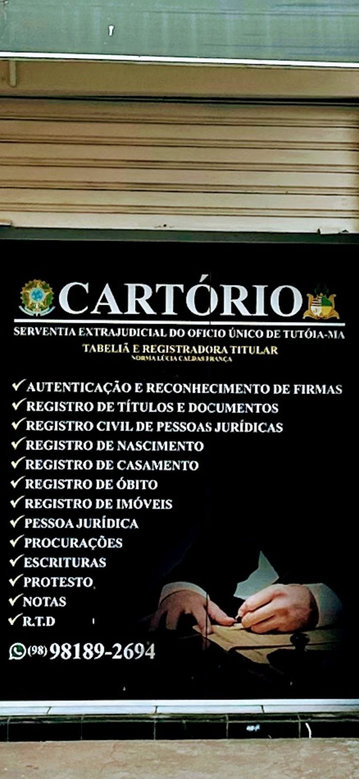 fachada do cartório